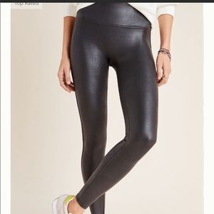 Spanx faux leather black leggings size small